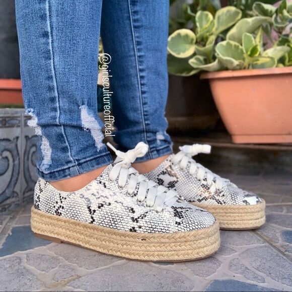 White Snake Espadrilles Sneaker - Picture 3 of 6